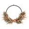 Northlight Fall Harvest Pale Rose and Thistle with Foliage Artificial Wreath, 24-Inch, Unlit